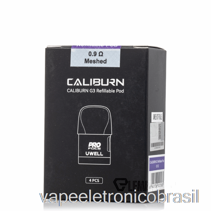 Vape Eletrônico Uwell Caliburn G3 Pods De Substituição 0.9ohm Caliburn G3 Pods